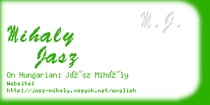 mihaly jasz business card
